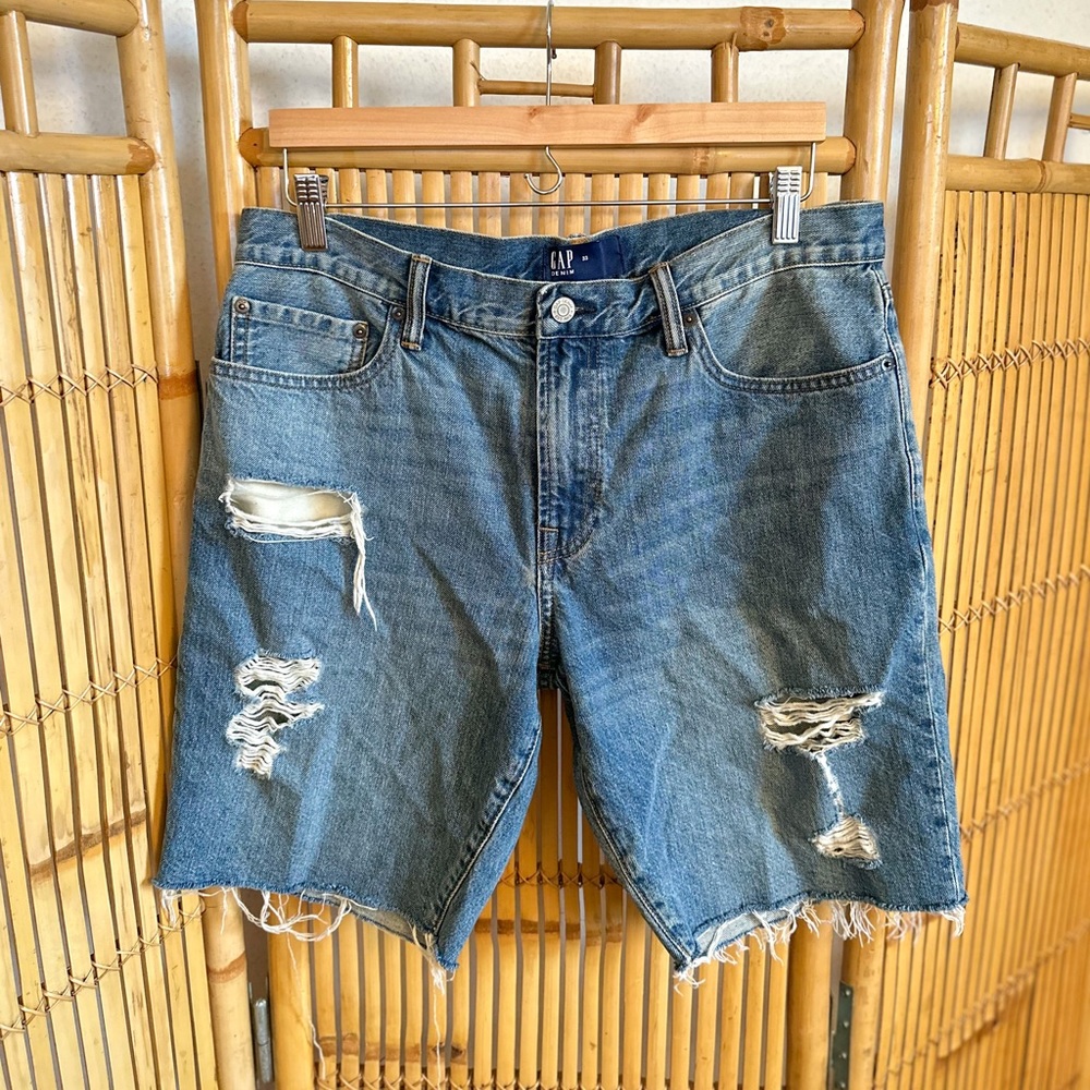 Gap Vintage Inspired Cut-off Dark Wash Denim Jean Shorts 33